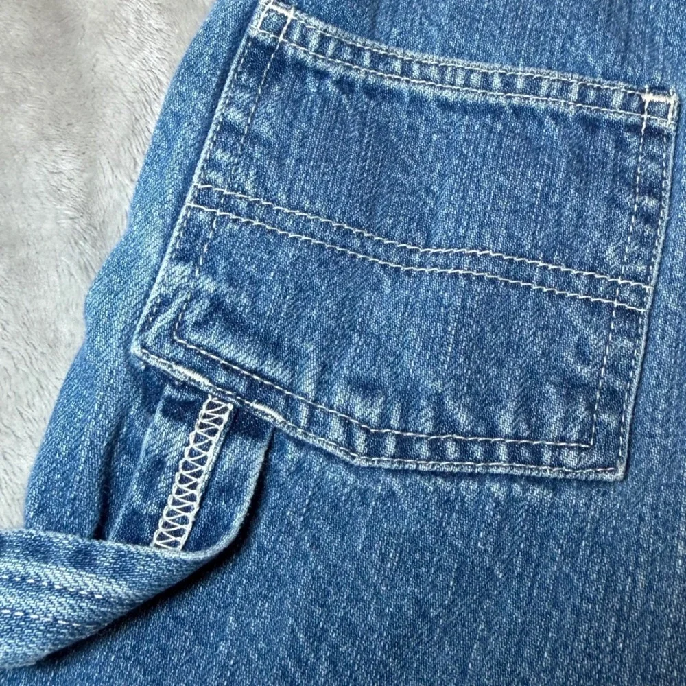 OshKosh Bgosh Toddler Size 24M Denim Bib Overalls Boys Blue Carpenter Snap Leg